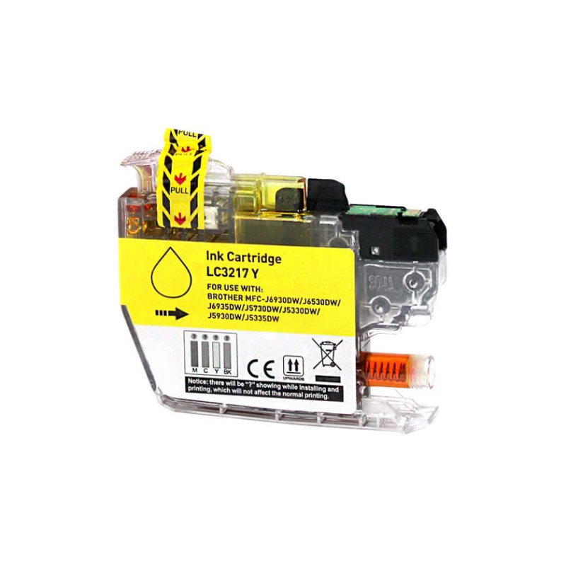 Cartouche compatible avec Brother LC3217 Y Jaune