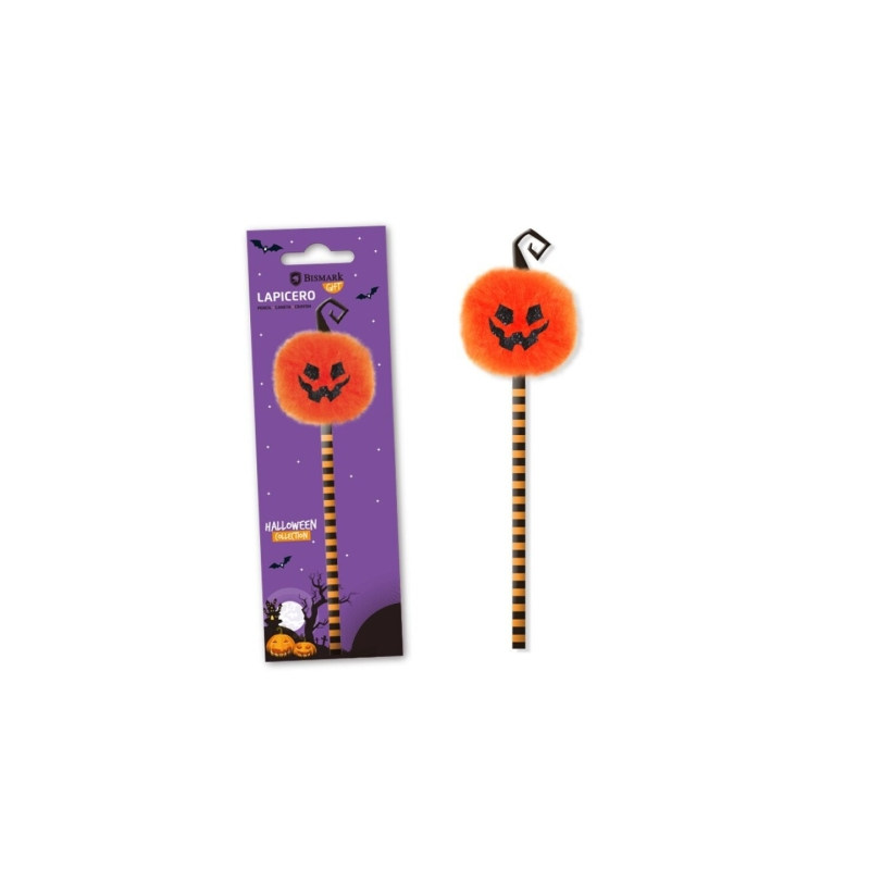 LOT de 12 Crayon Bismark Pumpkin Design - Pompon doux en forme de citrouille