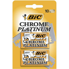 Bic Chrome Platinum Pack de 2 Boites de 5 Lames de Rasoir Double Tranchant