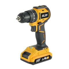 Perceuse à percussion Blim - Moteur sans balais - Poignée ergonomique - Comprend 1 batterie 20 V - 2,0 Ah + chargeur - Écran et