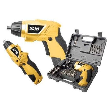 Tournevis double position Blim Batterie 4V - Vitesse 210 tr/min - Connecteur hexagonal 1/4" (6,35 mm) - Changement de sens de ro