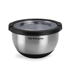 BOL en acier inoxydable Orbegozo BOA 3000 - Série BOA - Capacité 3L - Base en silicone antidérapante - Sans BPA - Passe au lave-