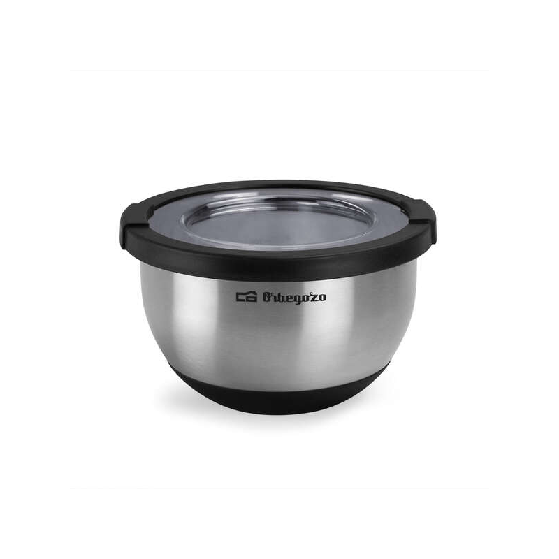 BOL en acier inoxydable Orbegozo BOA 3000 - Série BOA - Capacité 3L - Base en silicone antidérapante - Sans BPA - Passe au lave-
