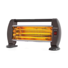 Orbegozo BP 0206 Poêle à Quartz à Chaleur Instantanée - Puissance 1200 W - 3 Niveaux de Puissance - Système de Sécurité Anti-Bas
