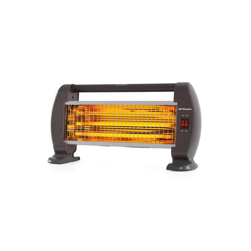 Orbegozo BP 0206 Poêle à Quartz à Chaleur Instantanée - Puissance 1200 W - 3 Niveaux de Puissance - Système de Sécurité Anti-Bas