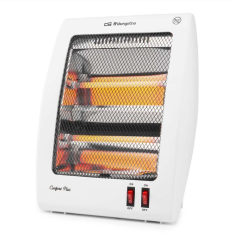 Chauffage à quartz Orbegozo BP 5010 - Puissance 800 W - Sécurité anti-basculement - 2 niveaux de chaleur - Réflecteur protégé -