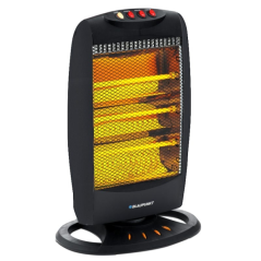 Chauffage à quartz Blaupunkt - Puissance 1200 W - Oscillant - Température réglable - 4 tubes halogènes - Interrupteur anti-bascu