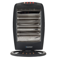 Chauffage à quartz Blaupunkt - Puissance 1200 W - Oscillant - Température réglable - 4 tubes halogènes - Interrupteur anti-bascu