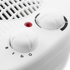 Chauffage horizontal portable Blaupunkt - Puissance 2000 W - Température réglable - Fonction ventilateur - Thermostat - Blanc