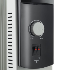 Radiateur à bain d'huile Blaupunkt - Puissance 1500 W - Roulettes - Thermostat réglable - Rangement du cordon - Poignée latérale