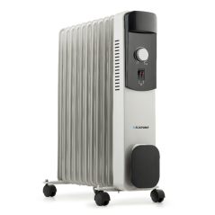 Radiateur à bain d'huile Blaupunkt - Puissance 2500 W - Thermostat réglable - Roulettes - Rangement du câble - Voyant lumineux -