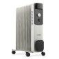 Radiateur à bain d'huile Blaupunkt - Puissance 2500 W - Thermostat réglable - Roulettes - Rangement du câble - Voyant lumineux -