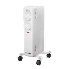 Radiateur à bain d'huile Blaupunkt - Puissance 1000 W - Thermostat réglable - Roulettes - Poignée de transport - Voyant lumineux