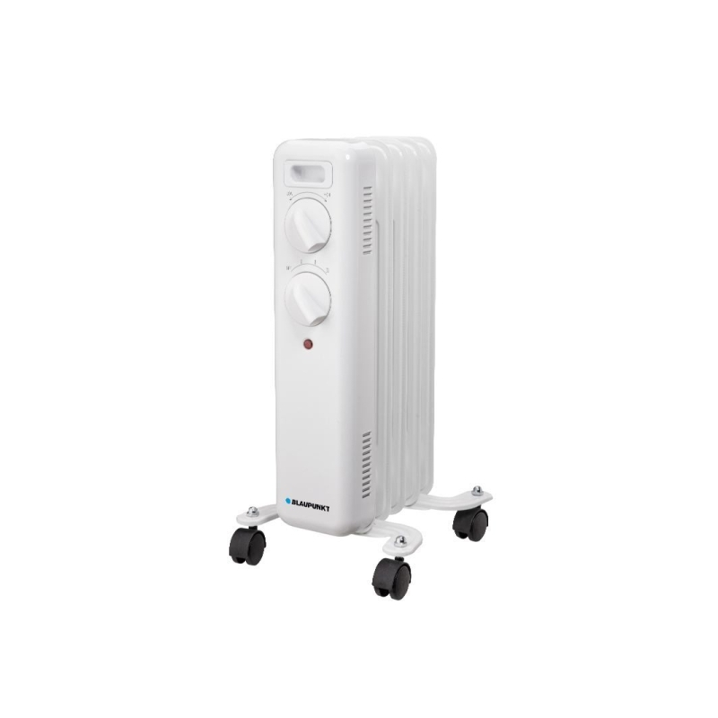Radiateur à bain d'huile Blaupunkt - Puissance 1000 W - Thermostat réglable - Roulettes - Poignée de transport - Voyant lumineux