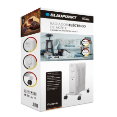 Radiateur à bain d'huile Blaupunkt - Puissance 1000 W - Thermostat réglable - Roulettes - Poignée de transport - Voyant lumineux