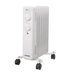 Radiateur à bain d'huile Blaupunkt - Puissance 1500 W - Thermostat réglable - Roulettes - Poignée de transport - Voyant lumineux