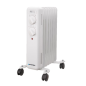 Radiateur à bain d'huile Blaupunkt - Puissance 1500 W - Thermostat réglable - Roulettes - Poignée de transport - Voyant lumineux