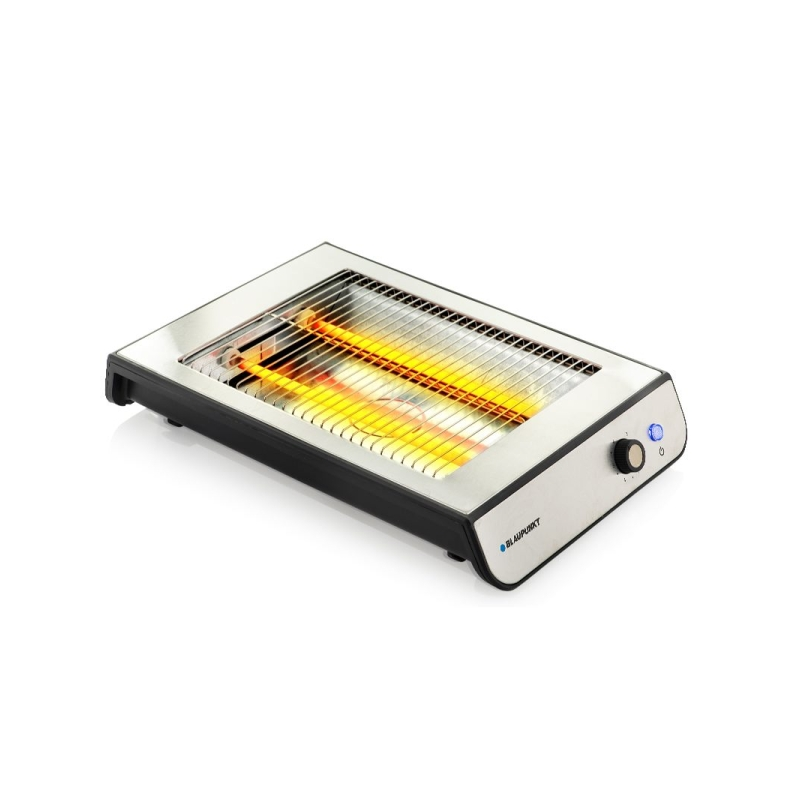 Grille-pain horizontal Blaupunkt - 600 W - Acier inoxydable - Minuteur 6 niveaux - Arrêt automatique - Tiroir ramasse-miettes am
