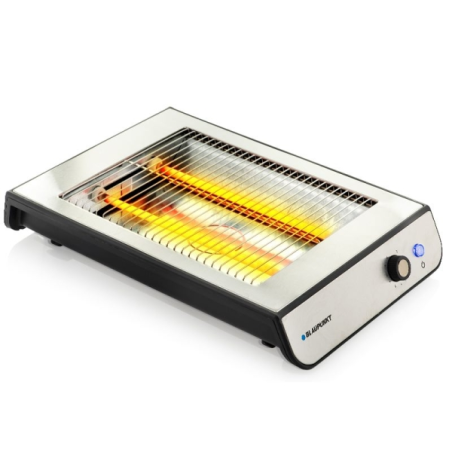 Grille-pain horizontal Blaupunkt - 600 W - Acier inoxydable - Minuteur 6 niveaux - Arrêt automatique - Tiroir ramasse-miettes am