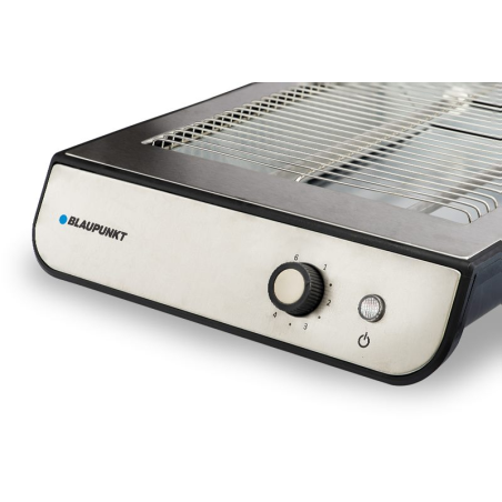 Grille-pain horizontal Blaupunkt - 600 W - Acier inoxydable - Minuteur 6 niveaux - Arrêt automatique - Tiroir ramasse-miettes am