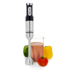 Mixeur plongeant Blaupunkt - Puissance 1500 W - Lames en acier inoxydable - Compatible lave-vaisselle - Noir et gris