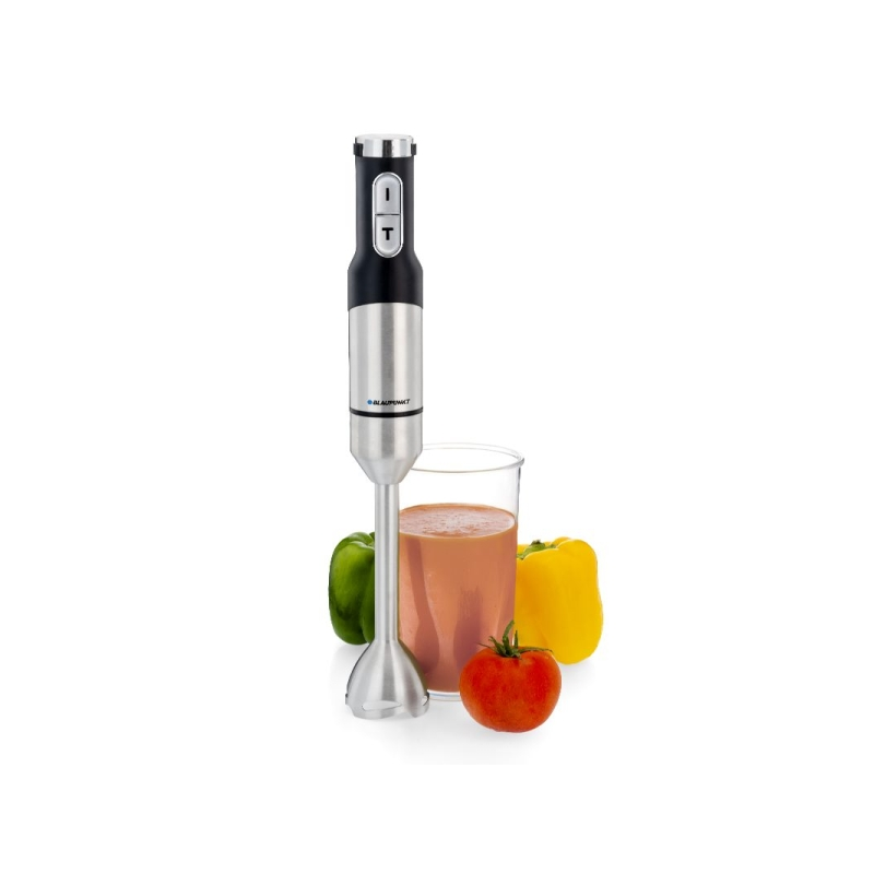 Mixeur plongeant Blaupunkt - Puissance 1500 W - Lames en acier inoxydable - Compatible lave-vaisselle - Noir et gris