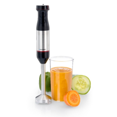 Mixeur plongeant Blaupunkt - Puissance 800 W - Lames en acier inoxydable - Mode turbo - Bol de 1 litre - Noir et gris