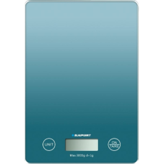 Balance de cuisine numérique Blaupunkt 5 kg avec plateau en verre - Écran LCD - Fonction tare - Haute précision (1 g) - Arrêt au