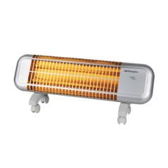 Chauffage à quartz Orbegozo BPM 0105 - Puissance 1200 W - Sécurité anti-basculement - 2 niveaux de chaleur - Roulettes de transp