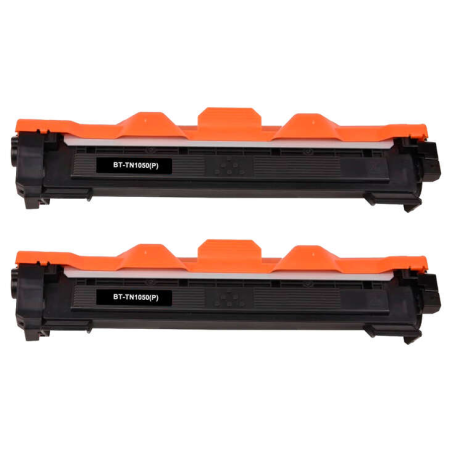 Brother TN1050 Noir Pack de 2 Cartouches Toner Génériques