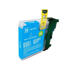 LOT de 50 VRAC - Brother LC980XL/LC1100XL/LC985XL Cartouche d'encre générique cyan - Remplace LC980C/LC1100C/LC985C