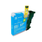 LOT de 50 VRAC - Brother LC980XL/LC1100XL/LC985XL Cartouche d'encre générique cyan - Remplace LC980C/LC1100C/LC985C
