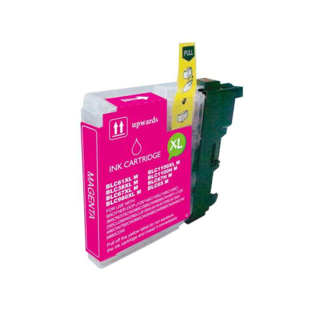 LOT de 50 VRAC - Brother LC980XL/LC1100XL/LC985XL Cartouche d'encre générique magenta - Remplace LC980M/LC1100M/LC985M