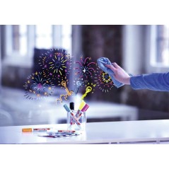 Main nettoyant main marqueurs Edding