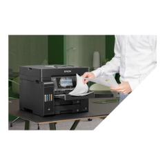 Imprimante multifonction couleur Epson EcoTank ET5855, fax recto verso, Wi-Fi, 25 ppm, chargeur automatique de documents (ADF) d