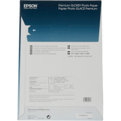 Epson Premium Glossy Photo Pack de 50 Hojas de Papel Fotografico - A4 - Gramaje de 255g/m2 - Acabado Brillante - Compatible con