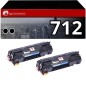 Pack toner compatible Canon 712 Noir Lot de 2 Pack toner compatible Canon 712 Noir Lot de 2