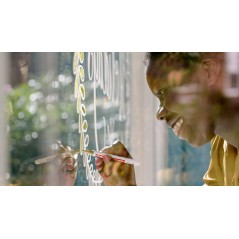 marqueur blanc dessin sur vitre