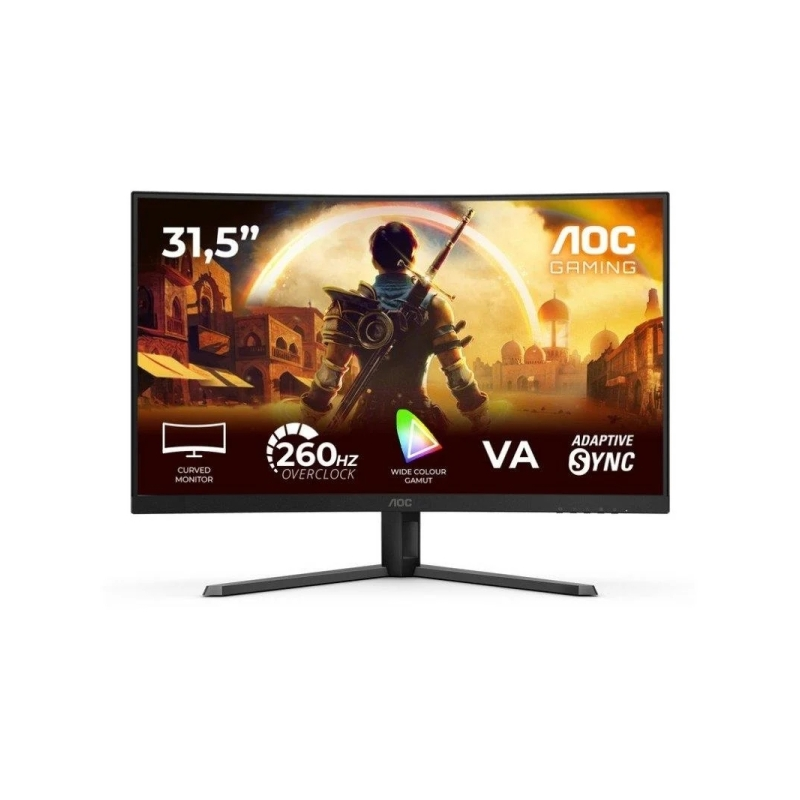 AOC G4 C32G42ZE Monitor 31.5" Curvo 1500R LED VA FullHD 240Hz - Respuesta 1ms - HDMI, DisplayPort, Audio - Montaje VESA 100x100