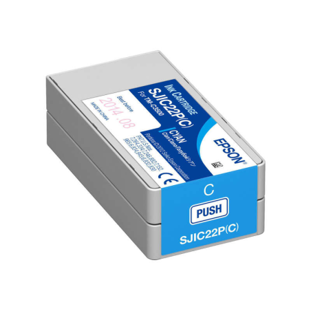 Cartouche d'encre d'origine Epson SJIC22P Cyan - C33S020602/SJIC22P(C)