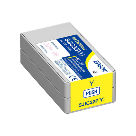 Cartouche d'encre jaune d'origine Epson SJIC22P - C33S020604/SJIC22P(Y)
