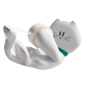 Dévidoir de ruban adhésif Scotch Magic Cat - Comprend 1 rouleau de 19 mm x 8,89 m - Blanc