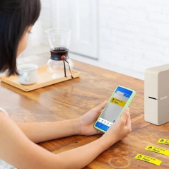 Imprimante d'étiquettes à transfert thermique portable Epson LabelWorks LW-C610 - Largeur de ruban jusqu'à 24 mm - Résolution ma