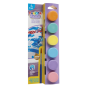 Pack de 6 peintures à la détrempe Carioca Pastel en flacons de 25 ml + pinceau - Super lavables - Miscibles - Couleurs pastel as
