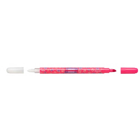 Carioca Memo Erase 2 en 1 Pack con 4 Rotuladores - Una Punta Subraya y la otra Borra el Color - Colores Surtidos