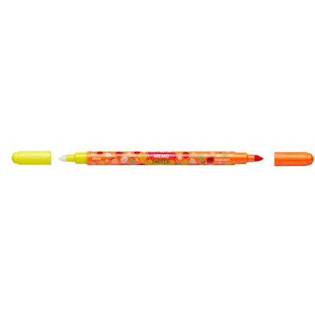 Carioca Memo Switch 2 en 1 Pack con 4 Rotuladores - Una Punta Subraya y la otra Cambia de Color - Colores Surtidos