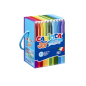 Boîte rigide Carioca Joy de 60 marqueurs - Pointe bloquée 2,8 mm - Capuchon ventilé - Lavable - Couleurs assorties