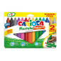 Carioca Plastello Maxi Pack de 12+2 Plasticeras Triangulares - Brillantes y Lavables - Colores Surtidos