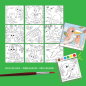 Carioca Artivity Acuarelas Wild Animals Libro para Colorear con Acuarelas - Cada Pagina contiene una Paleta con 6 Colores de Acu