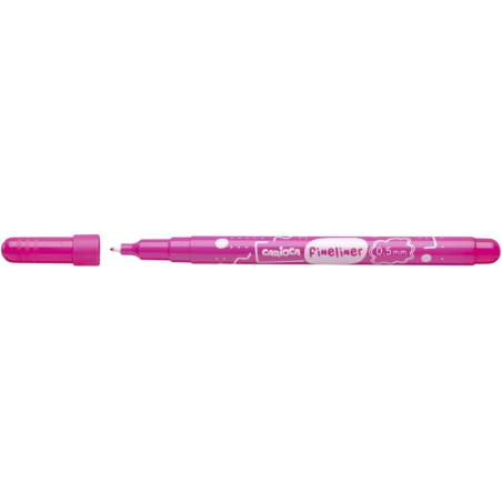 Lot de 10 feutres Carioca Fineliner - Pointe acétal blanche 0,5 mm - Couleurs assorties
